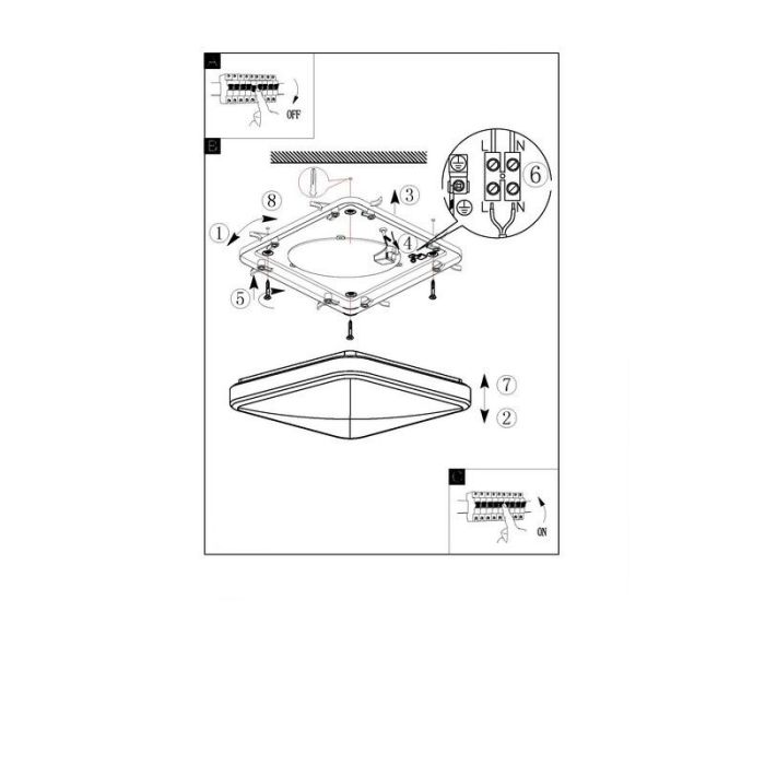 Aplique níquel de plástico, Beyza, 16W, 3000K LED, IP44