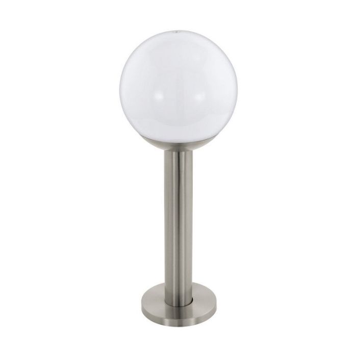 Lámpara exterior plateada de acero inoxidable, Baukje, IP44