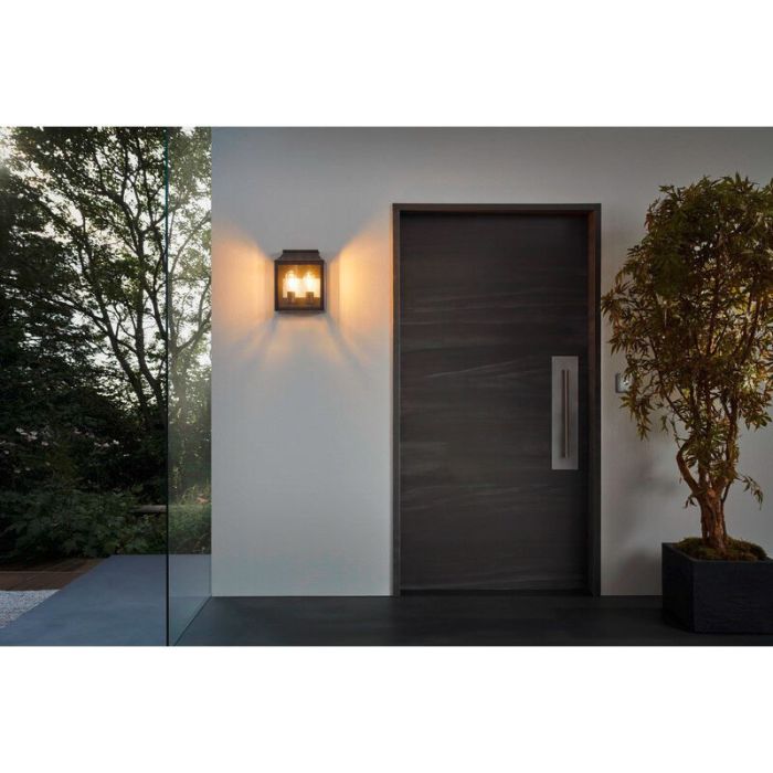 Lámpara exterior negro de aluminio, Lenox, IP44