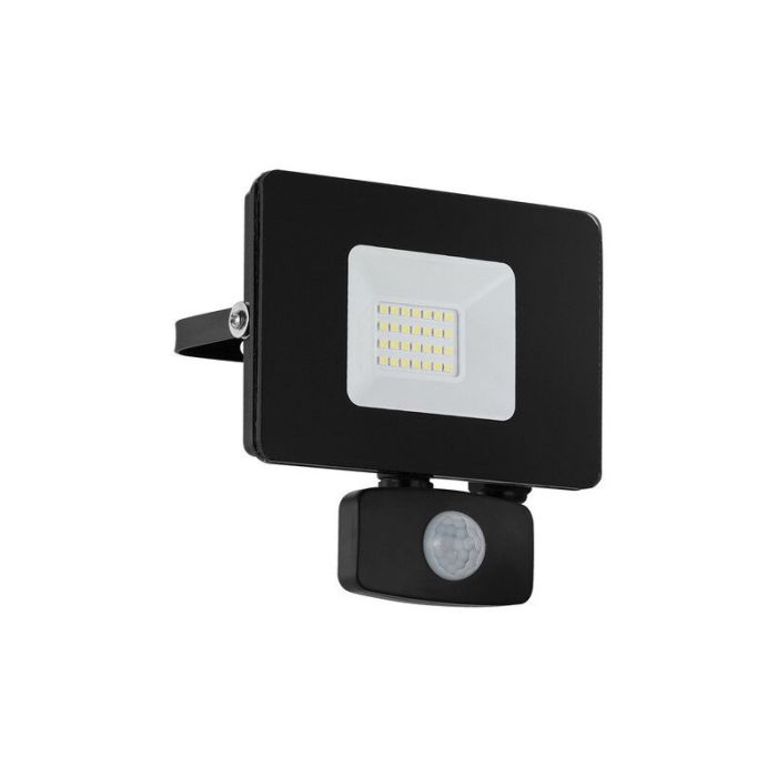 Aplique exterior con sensor de movimiento negro de aluminio, Joey, IP44