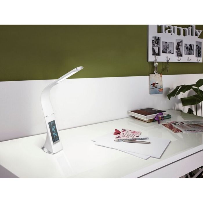 Flexo blanco de plástico, Malissa, 3W, 5000K LED, con interruptor