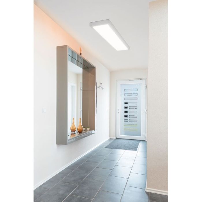 Plafón de techo blanco de aluminio, Cathy, 30W, color de luz ajustable LED