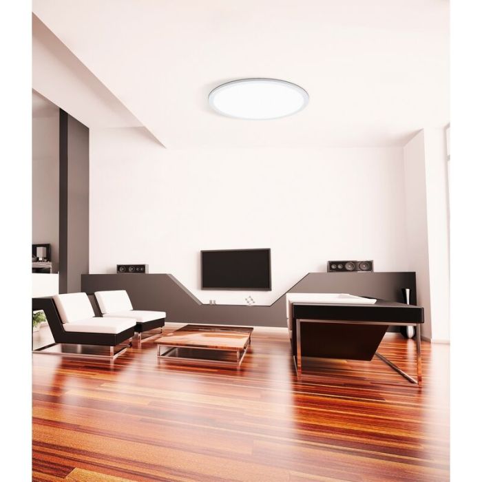 Plafón de techo blanco de aluminio, Ericus, 19W, color de luz ajustable LED