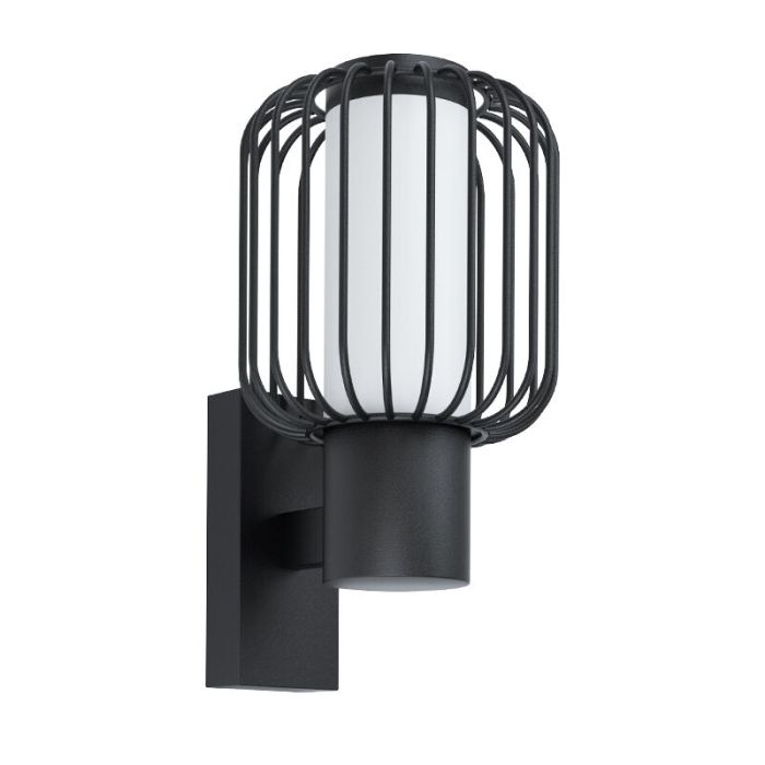 Lámpara exterior negro de acero, Latife, IP44