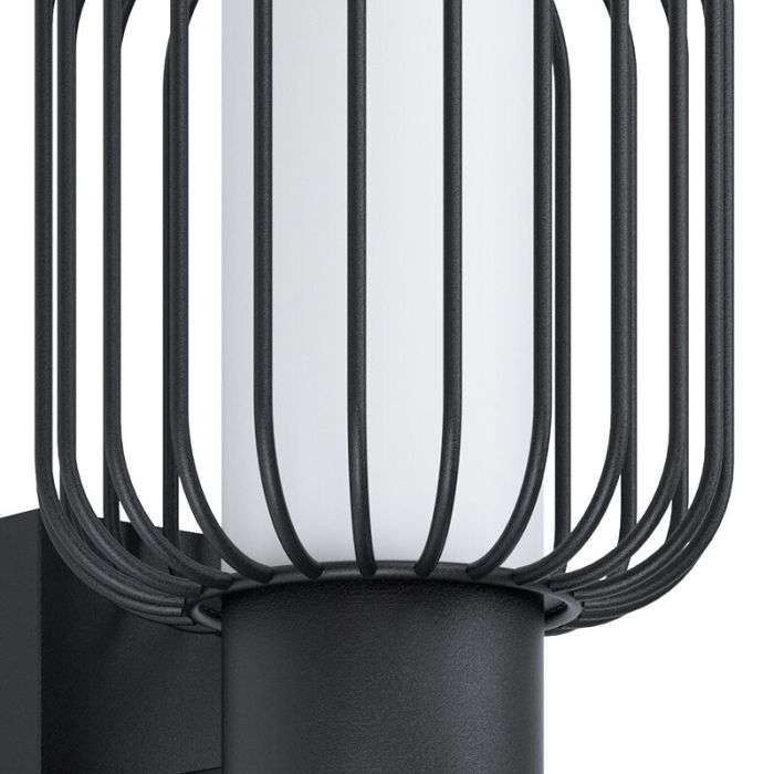 Lámpara exterior negro de acero, Latife, IP44