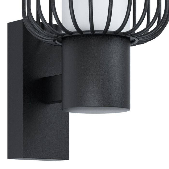 Lámpara exterior negro de acero, Latife, IP44