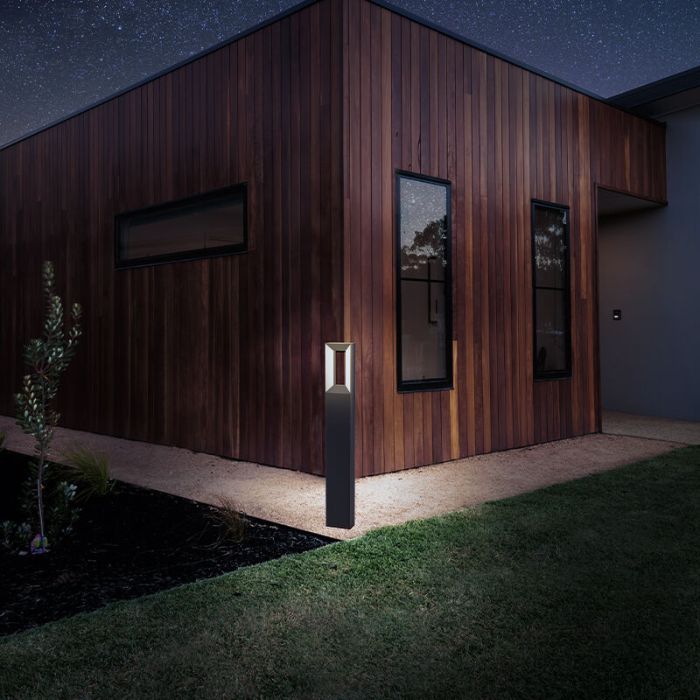 Lámpara exterior negra de aluminio, Larisa, 5W, 3000K LED, IP44