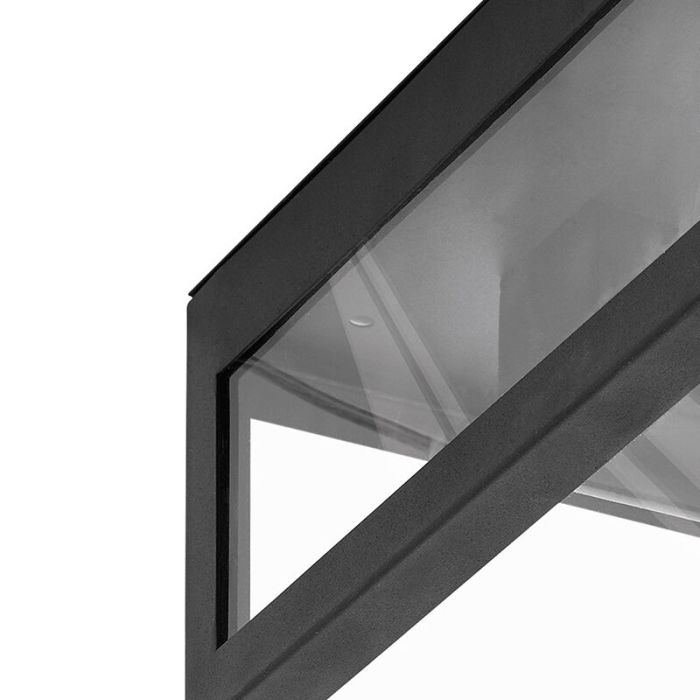 Lámpara de techo baño negra de vidrio, Amadou, IP44