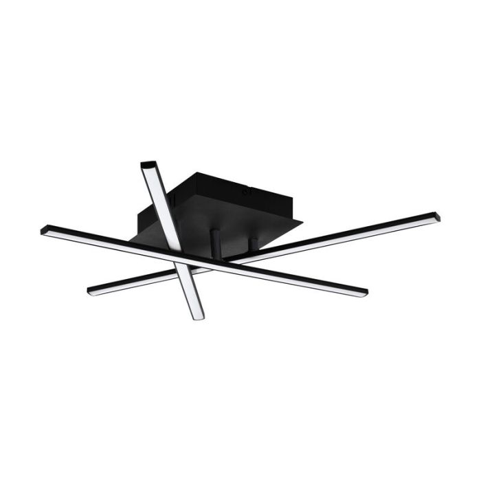 Plafón de techo negro de aluminio, Arantxa, 10W, 3000K LED