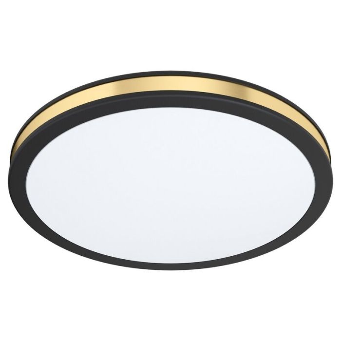 Plafón de techo negro de acero, Rivano, 11W, 3000K LED