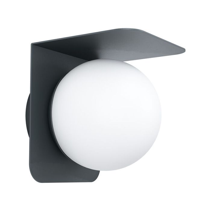 Lámpara exterior negro de aluminio, Lute, IP44
