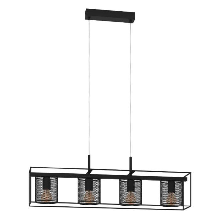Lámpara colgante negra de aluminio, Thiemo