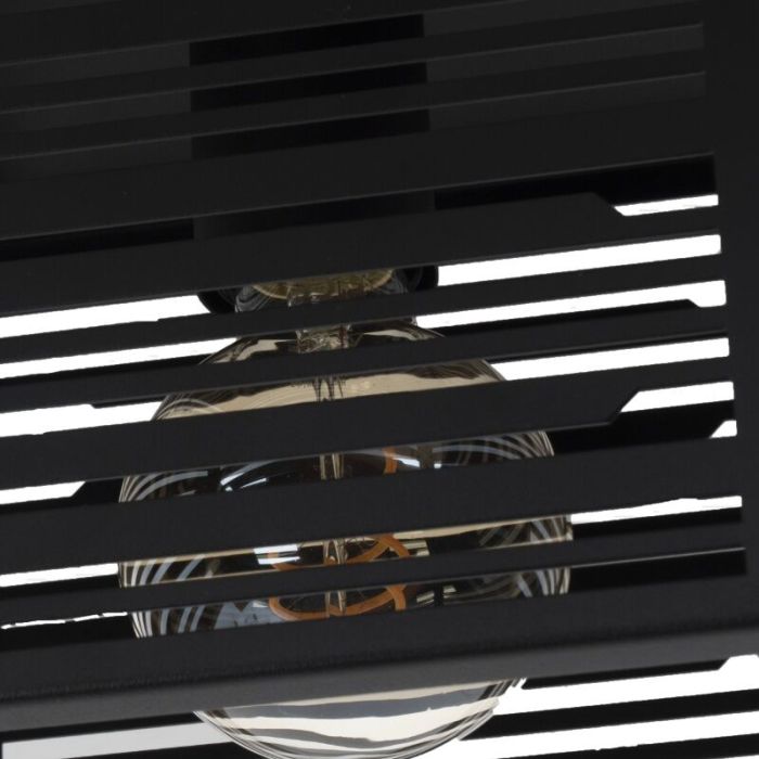 Lámpara de techo negra de aluminio, Lennaert