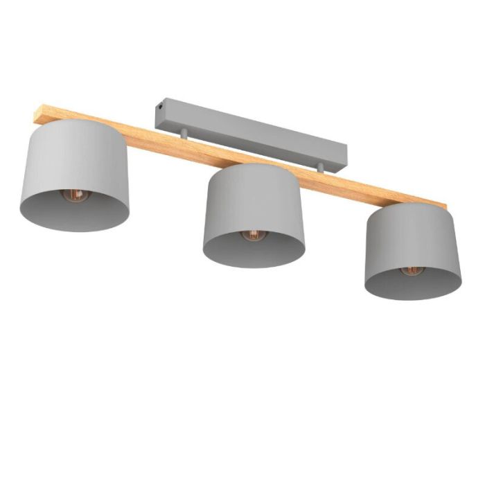 Lámpara de techo de madera gris, Jeannot