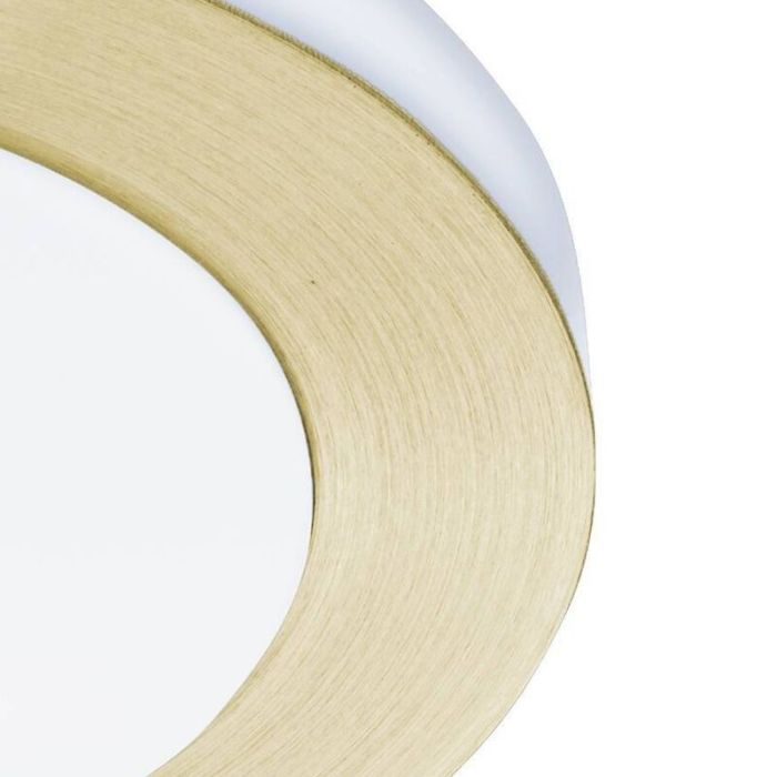 Lámpara de techo baño dorada de plástico, Amina, 3,6W, 3000K LED, IP44