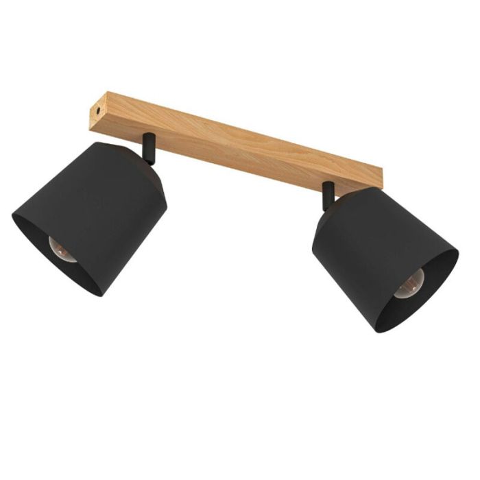 Foco de pared de madera marrón, Teddy