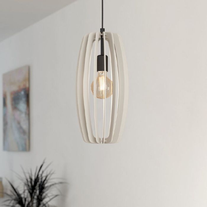 Lámpara colgante de madera gris, Wilko