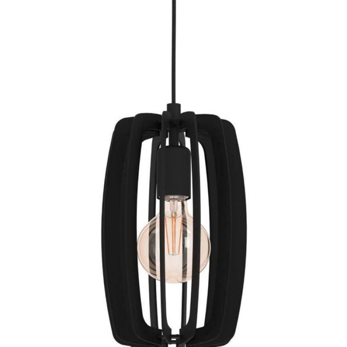 Lámpara colgante de madera negra, Wilko