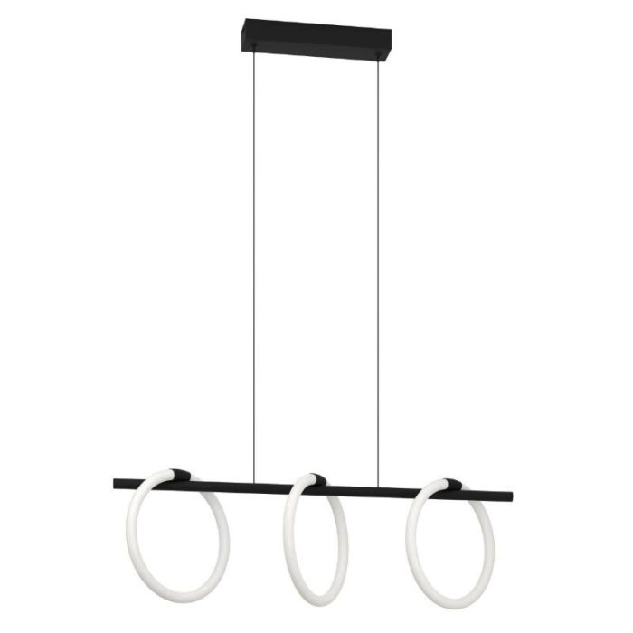 Lámpara colgante negra de aluminio, Thibaut, 9W, 3000K LED