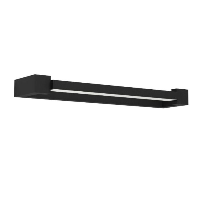 Espejo con luces negro de aluminio, Shukri, 8,9W, 4000K LED, IP44