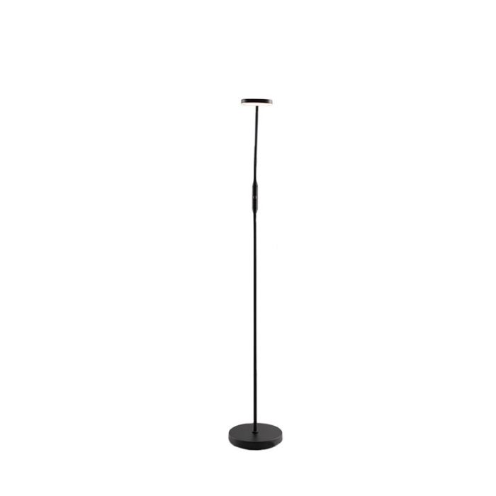 Lámpara de pie de lectura negra moderna, Salvador, 5W, 3000K LED, con interruptor