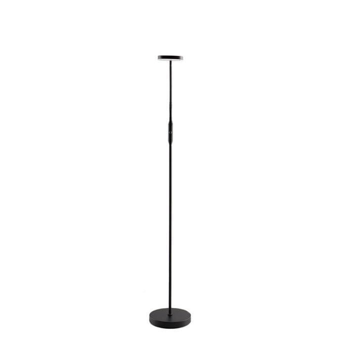 Lámpara de pie de lectura negra moderna, Salvador, 5W, 3000K LED, con interruptor