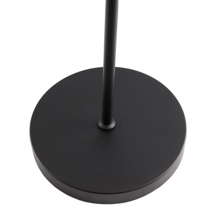 Lámpara de pie de lectura negra moderna, Salvador, 5W, 3000K LED, con interruptor
