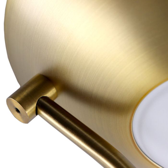 Lámpara de pie de lectura latón moderna, Salvador, 18W, 3000K LED, con interruptor