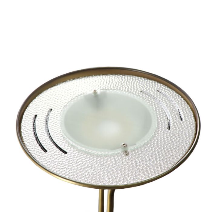 Lámpara de pie de lectura latón moderna, Salvador, 18W, 3000K LED, con interruptor