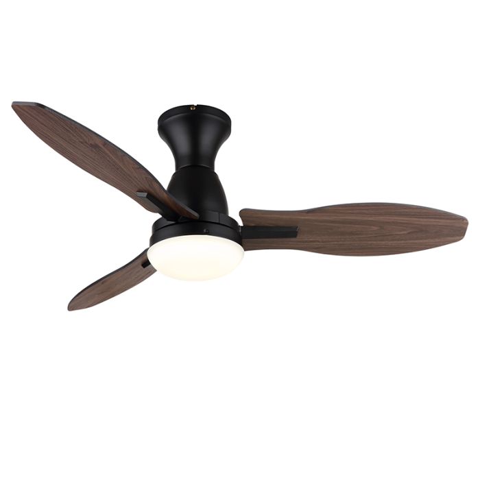Ventilador de techo marrón de metal, Majda, 22W, white switch LED, con mando a distancia