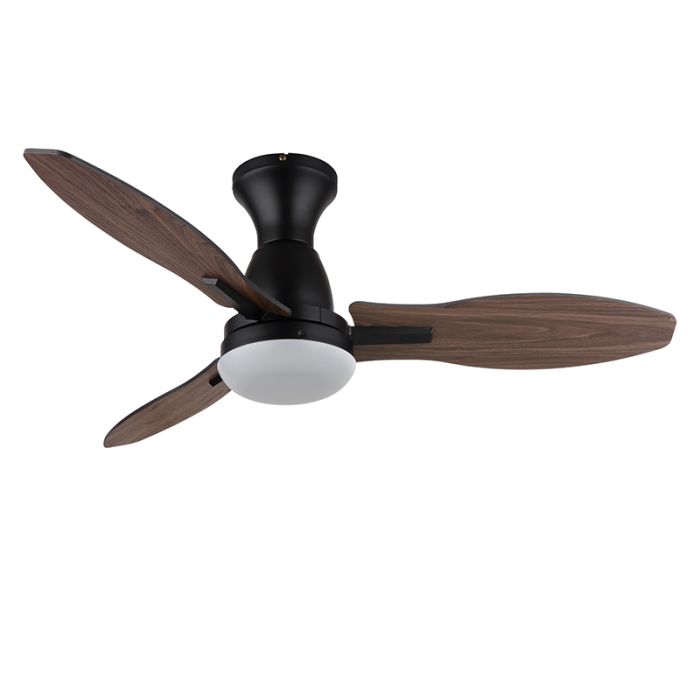 Ventilador de techo marrón de metal, Majda, 22W, white switch LED, con mando a distancia