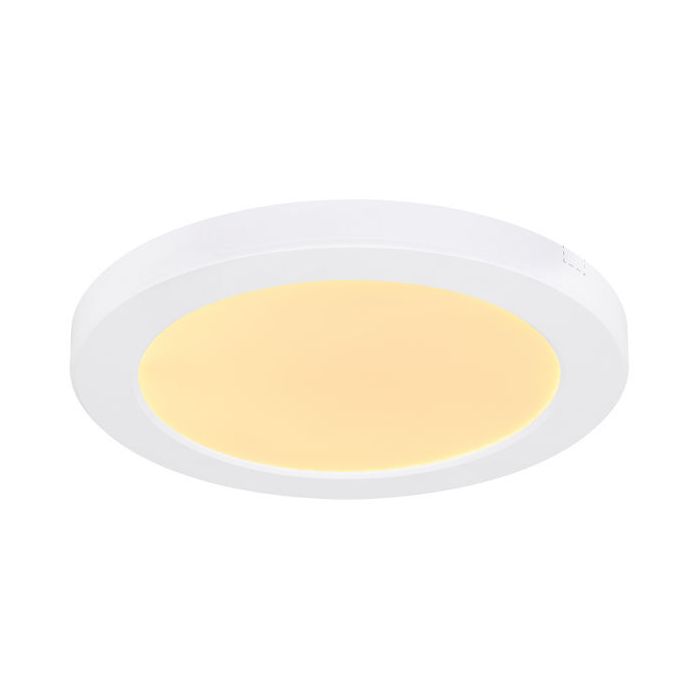 Plafón de techo blanco de plástico, Cage, 18W, color de luz ajustable LED