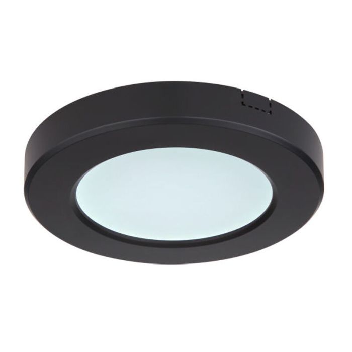 Plafón de techo negro de plástico, Cage, 6W, color de luz ajustable LED