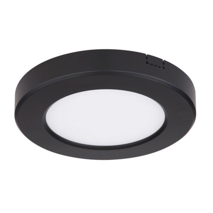 Plafón de techo negro de plástico, Cage, 6W, color de luz ajustable LED