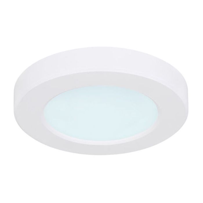 Plafón de techo blanco de plástico, Cage, 6W, color de luz ajustable LED