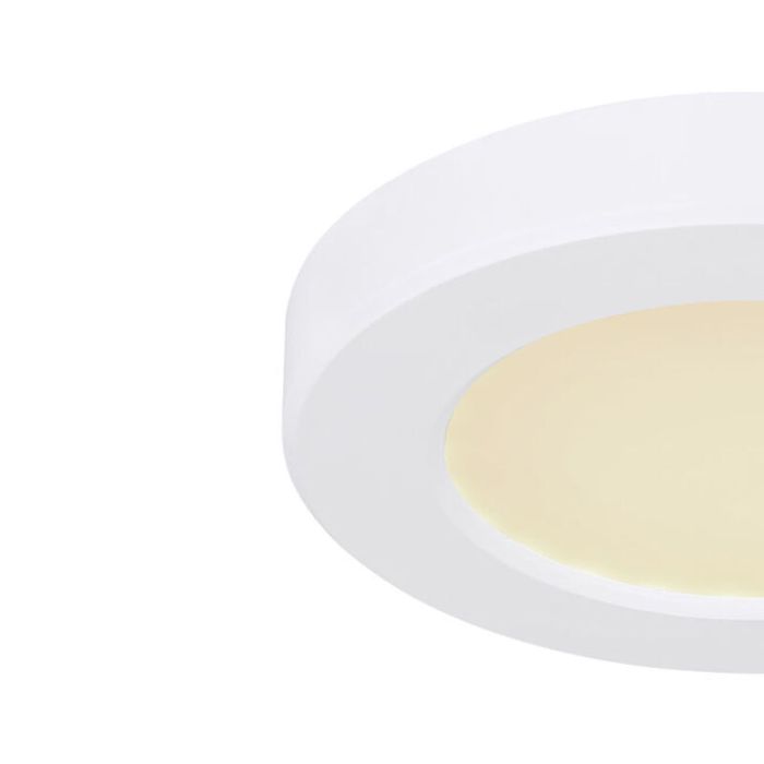 Plafón de techo blanco de plástico, Cage, 6W, color de luz ajustable LED