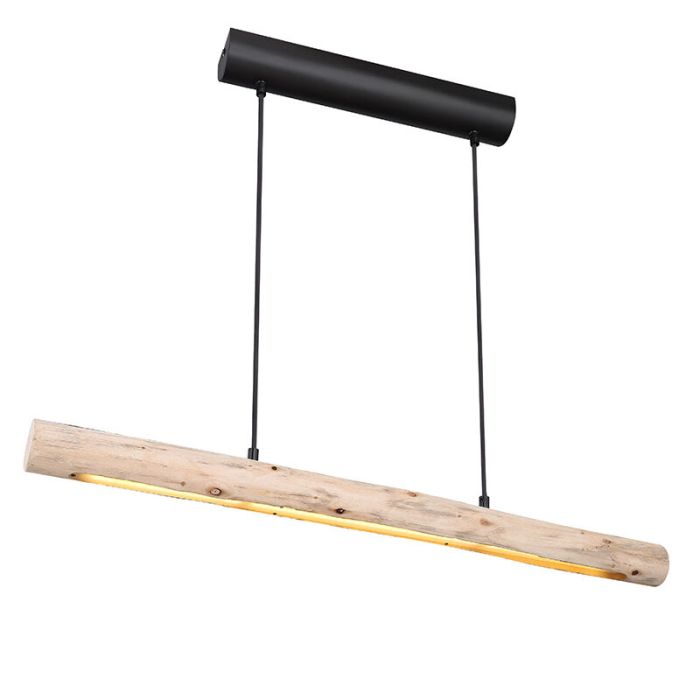 Lámpara colgante de madera marrón, Abbas, 15W, 3000K LED