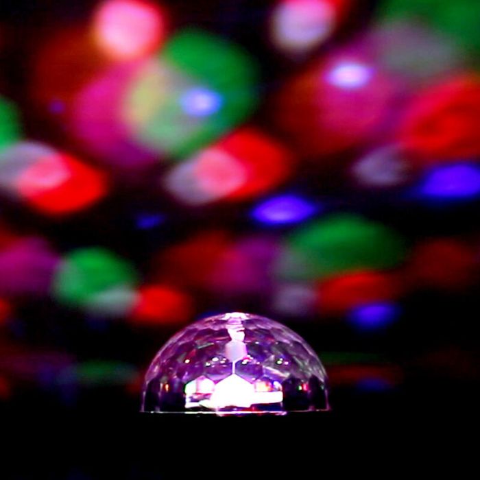 Lámpara discoteca de plástico multicolor, Laurin, 3W, RGB LED, con interruptor