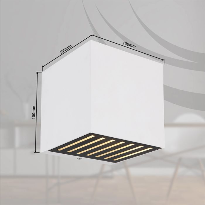 Aplique up down blanco de aluminio, Moesha, 6W, 3000K LED, IP54