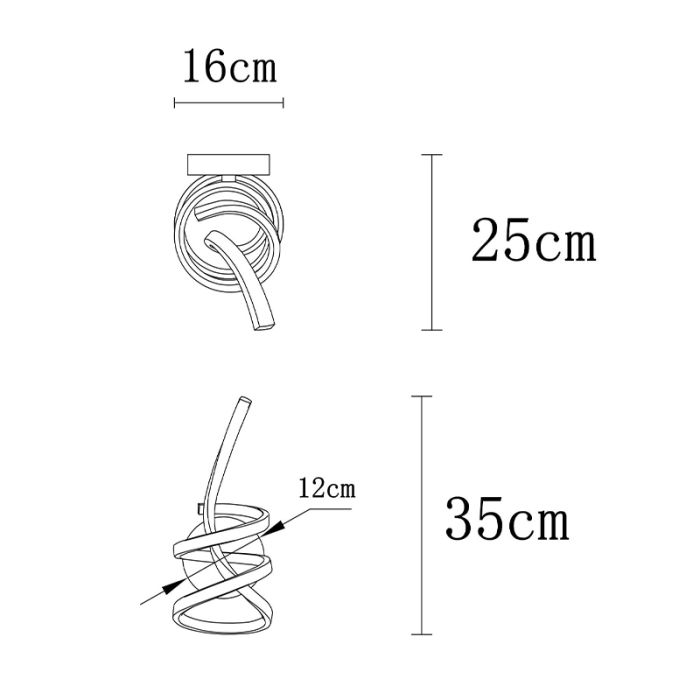 Aplique dorado de aluminio, Mouhsine, 18W, 3000K LED