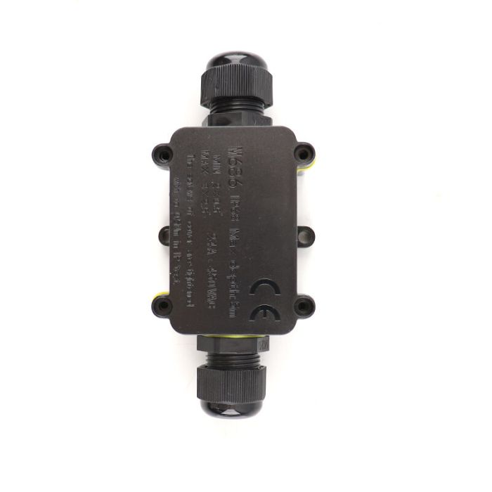Acoplador de cable de 2 vías impermeable, con enchufe Wago en el interior, IP68