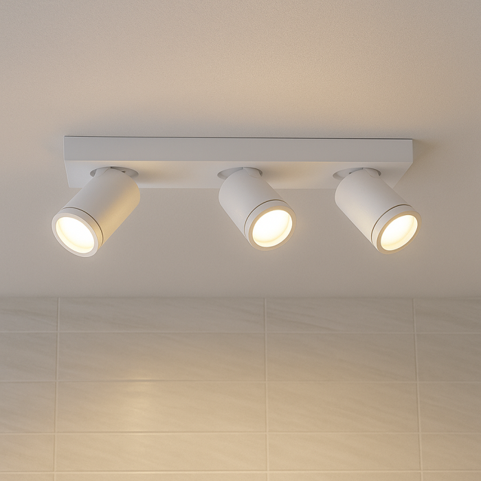 Foco de techo blanco moderno, Kenan, IP44