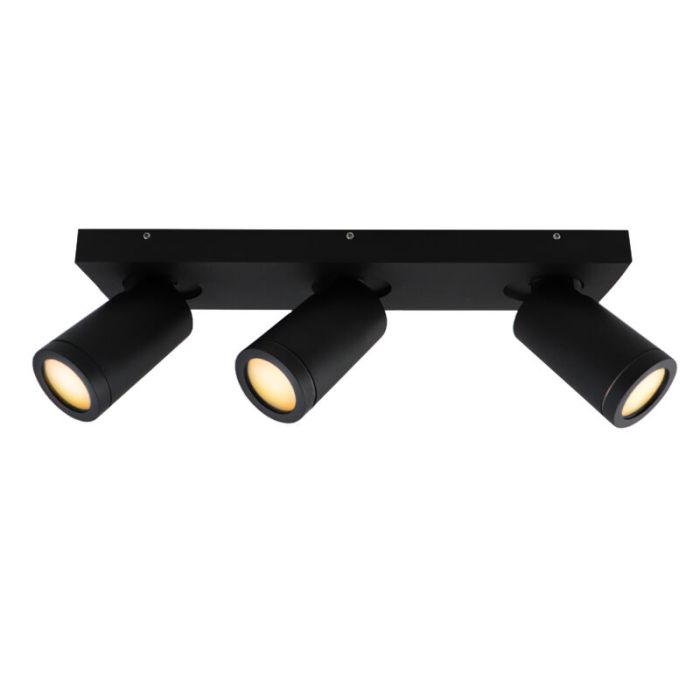 Foco de techo negro moderno, Kenan, IP44
