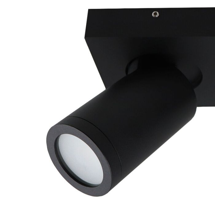 Foco de techo negro moderno, Kenan, IP44