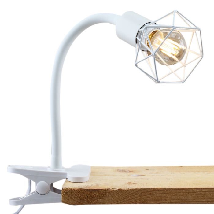 Foco pinza blanco industrial, Jaylano, con interruptor
