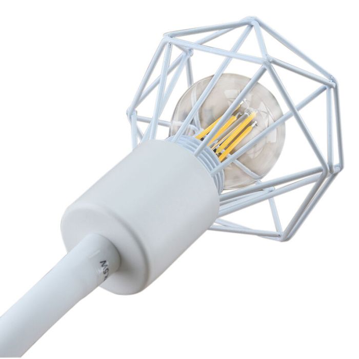 Foco pinza blanco industrial, Jaylano, con interruptor