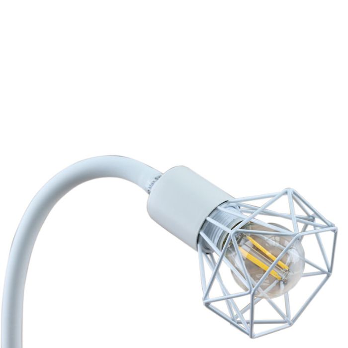 Foco pinza blanco industrial, Jaylano, con interruptor