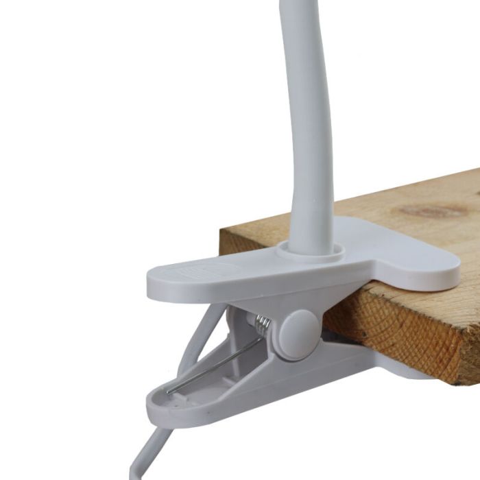 Foco pinza blanco industrial, Jaylano, con interruptor