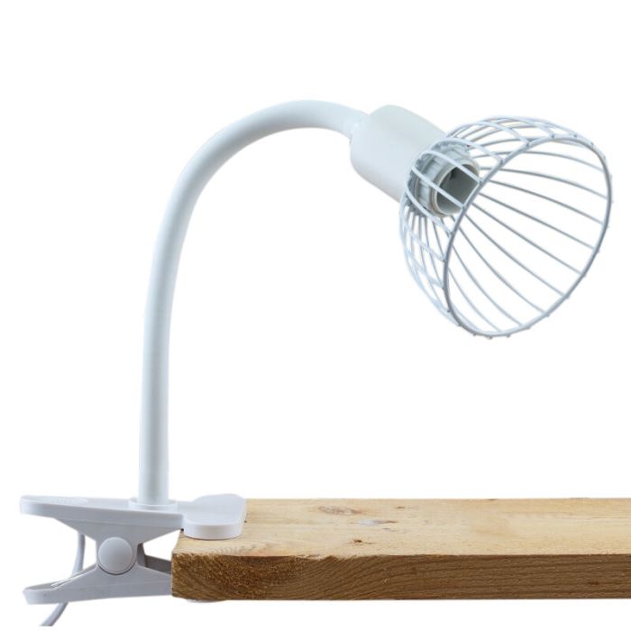 Foco pinza blanco industrial, Bram, con interruptor