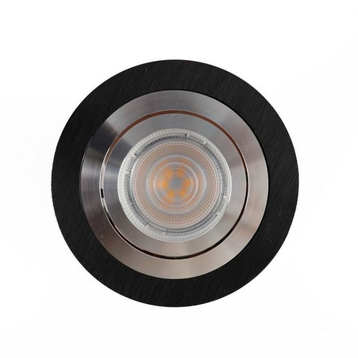 Foco empotrable negro de aluminio, Heido